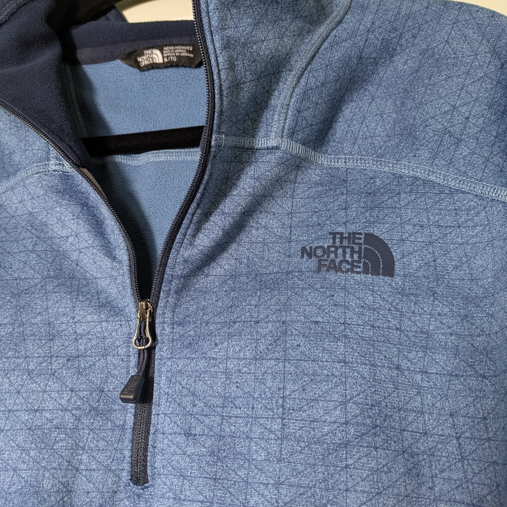 The North Face Navy/Light Blu Patterned Colorway Pullover Warm Camping Winter - Picture 5 of 16